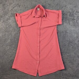 WORTHINGTON Tunic Button up Peach Women's Sz S Sleeveless